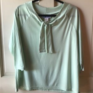 Mint green quarter sleeve blouse